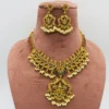 Traditional Pearl Guttapusalu Necklace with Matching Earrings