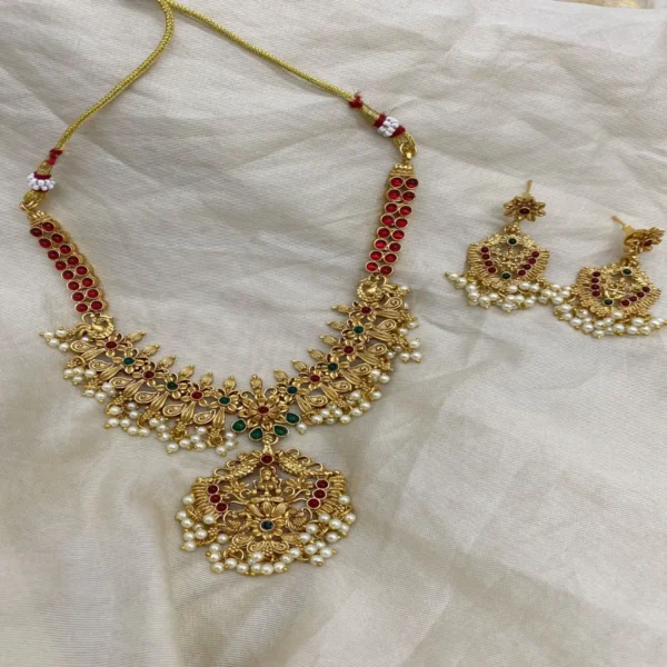 South Indian Bridal Guttapusalu Set in Gold Plating