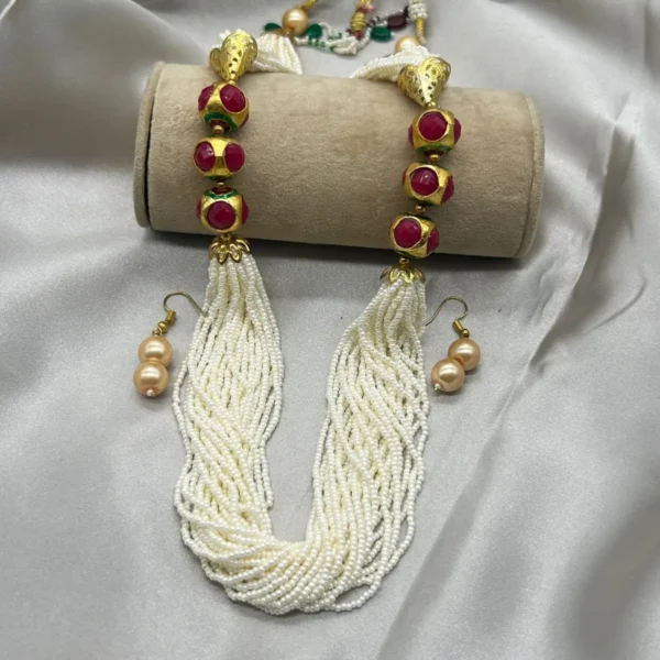 Bridal beaded mala necklace for weddings and festive wear