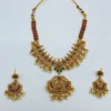 Jaipur Design Arts Gold Plated Guttapusalu Necklace with Earrings