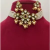 Elegant Kundan Choker Necklace for Brides with Earrings