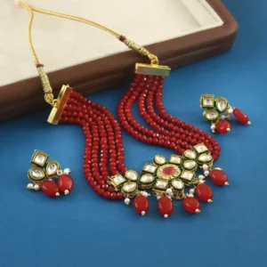 Traditional Kundan Jewelry Set for Indian Weddings