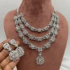 Luxury artificial diamond necklace set for weddings