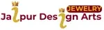 Jaipur Design Arts Jewelry logo in maroon and gold, representing premium artificial and traditional jewellery brand from Jaipur.